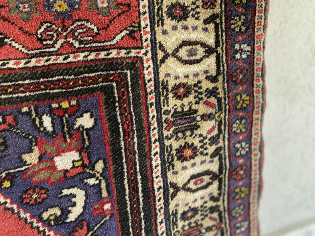 Vintage Turkish Rug | 4.3 x 6.5 ft | Handmade Geometric Anatolian Wool Area Rug