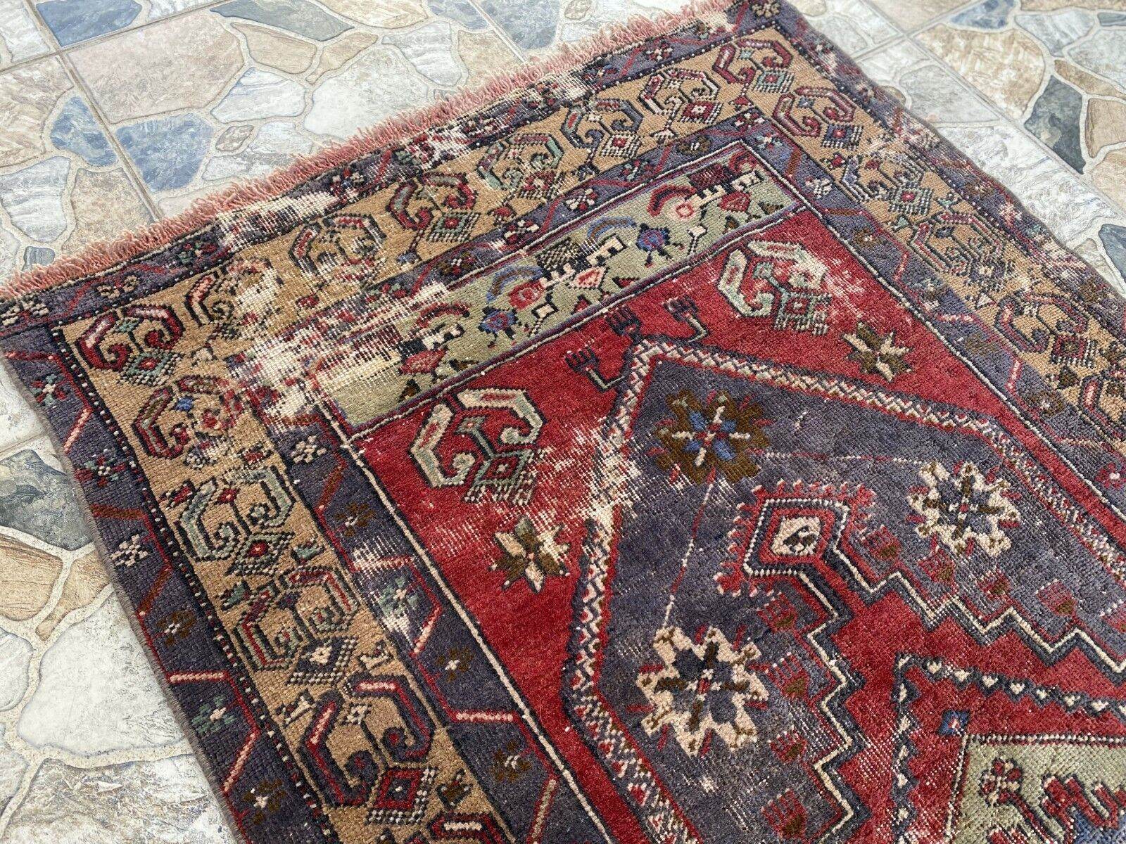 Vintage Turkish Oushak Rug | Antique Tribal Handmade Wool Farmhouse 3 x 6 ft