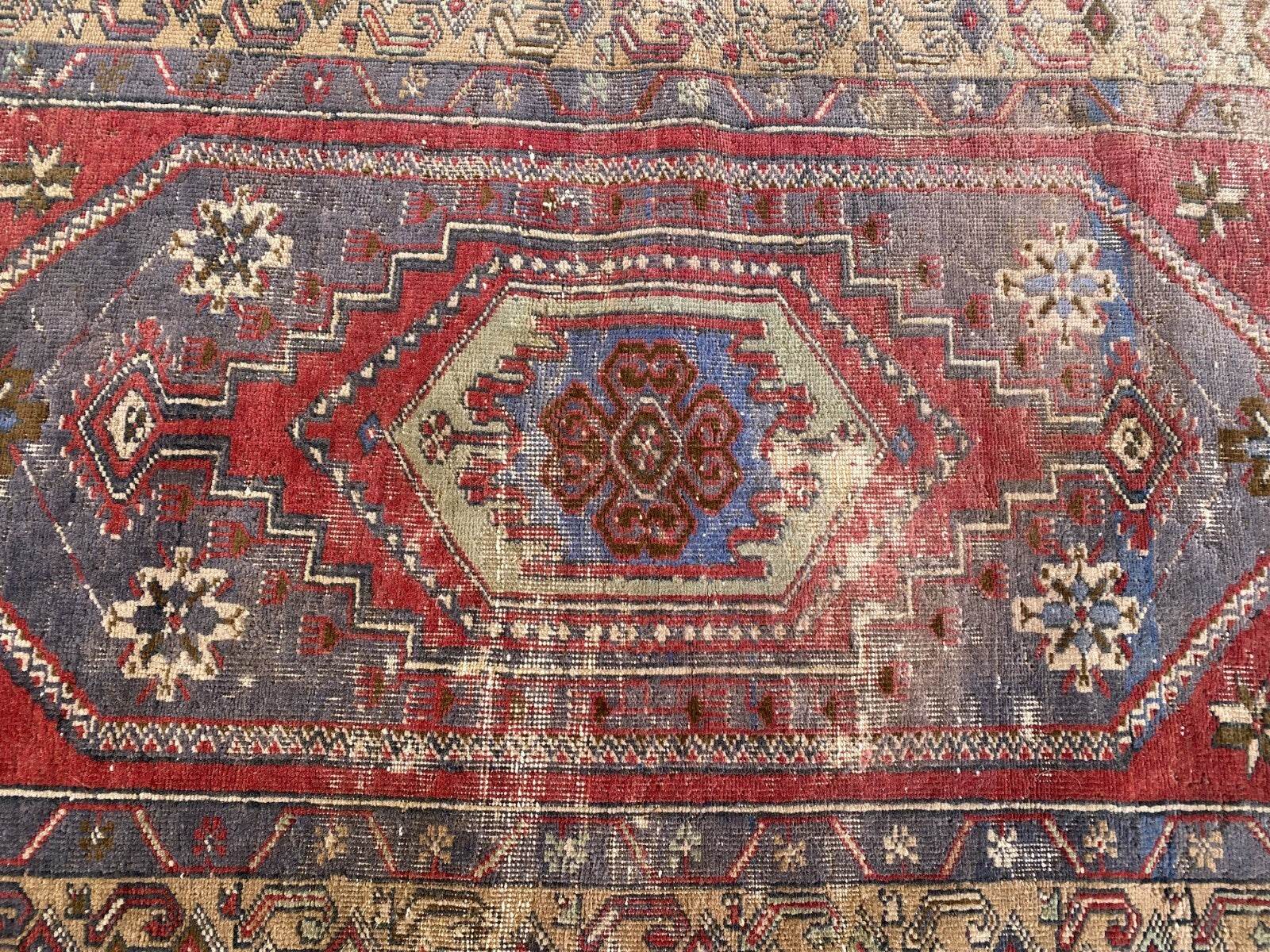 Vintage Turkish Oushak Rug | Antique Tribal Handmade Wool Farmhouse 3 x 6 ft