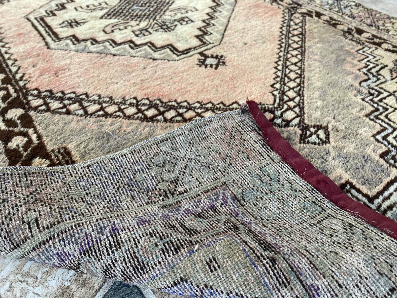 Vintage Turkish Oushak Rug | Anatolian Antique Tribal Hand-Knotted Wool Carpet