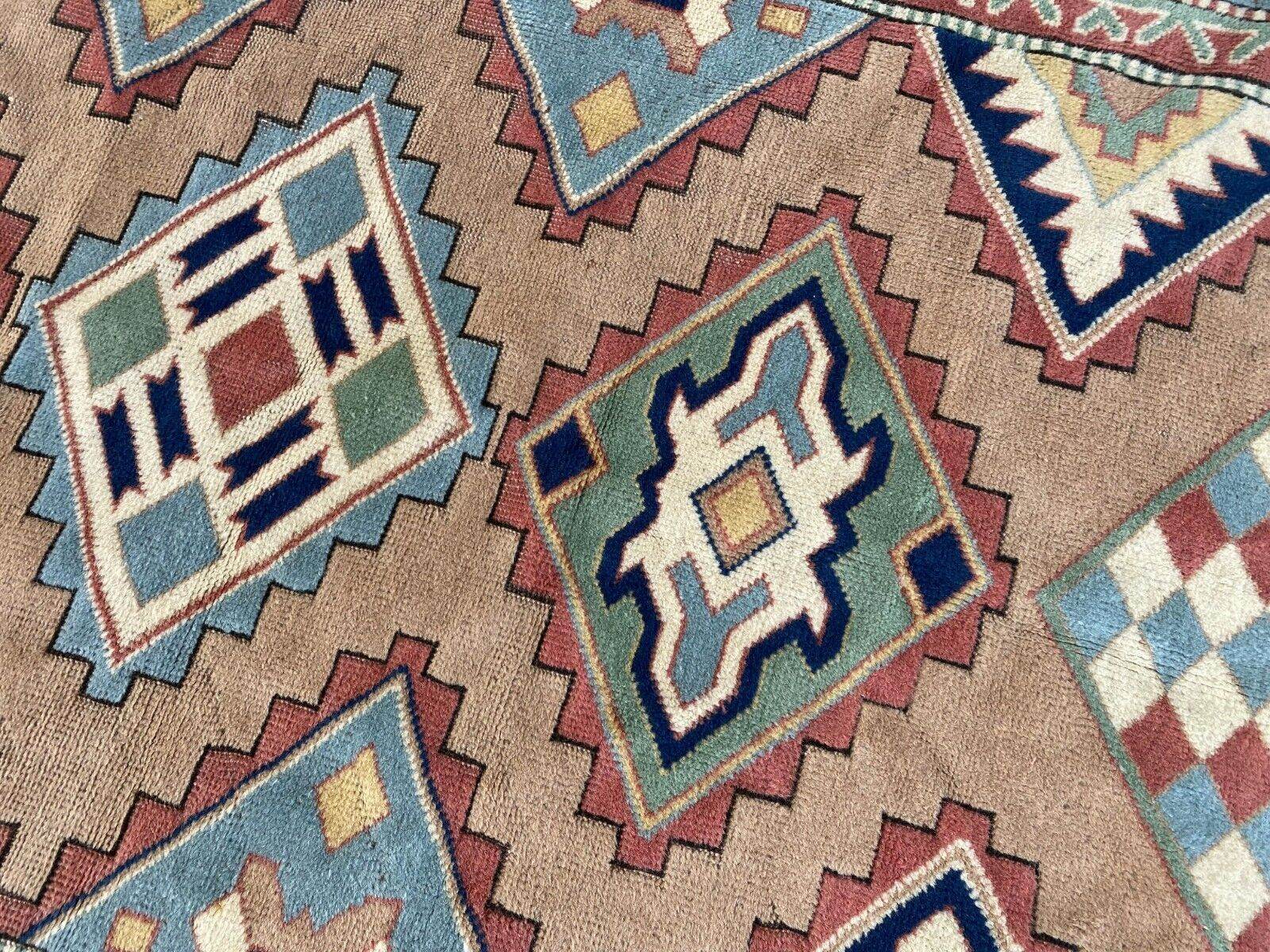 Vintage Kurdish Wool Rug - Handmade Bohemian Turkish Farmhouse Area Rug 4x7 ft