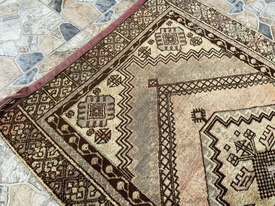 Vintage Turkish Oushak Rug | Anatolian Antique Tribal Hand-Knotted Wool Carpet