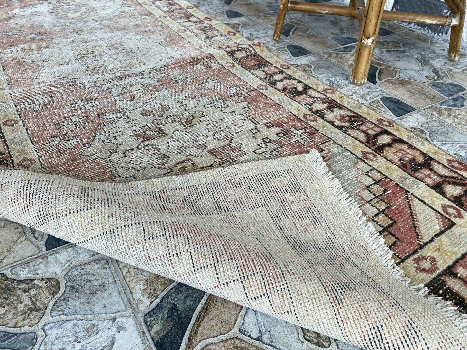Vintage Runner Rug | Antique Wool Bohemian Anatolian Handmade Turkish 3.2x9.4ft