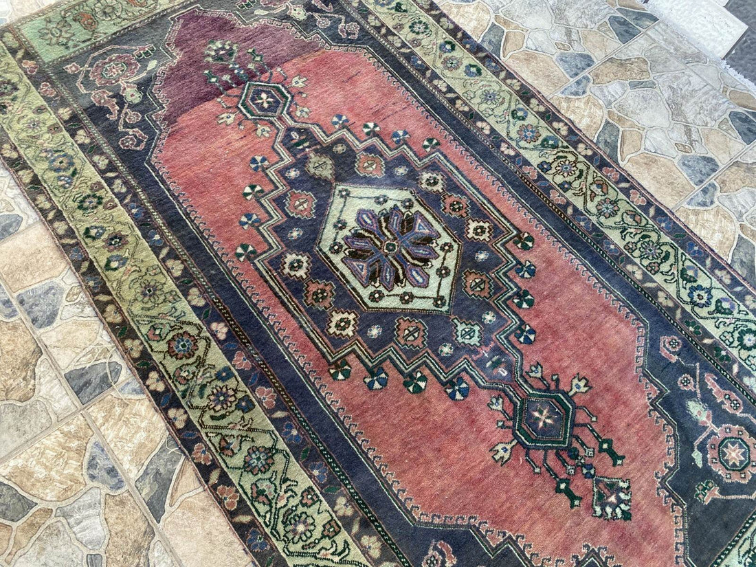 Vintage Turkish Oushak Rug | Anatolian Antique Tribal Hand-Knotted Wool 1960s