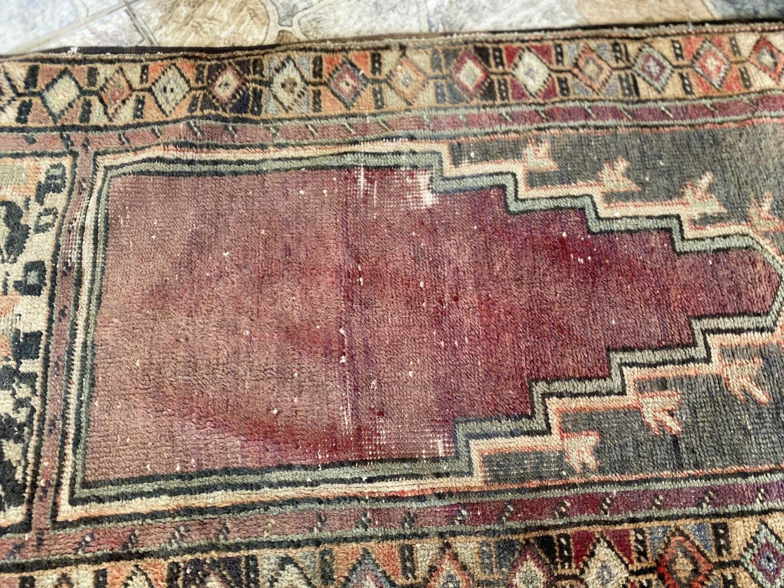 Handmade Turkish Vintage Rug | 1980s Tribal Wool Farmhouse Antique Small Carpet