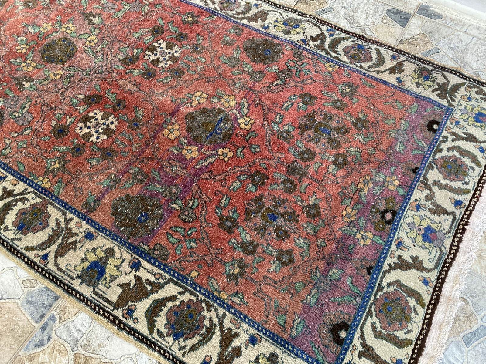 Vintage Turkish Rug | Tribal Handmade Wool Farmhouse Antique Area Aesthetic Rugs