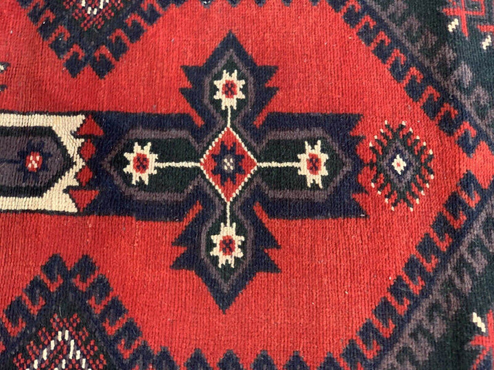 Vintage Turkish Rug | Antique Tribal Handmade Wool Farmhouse Carpet 4 x 6.14 ft