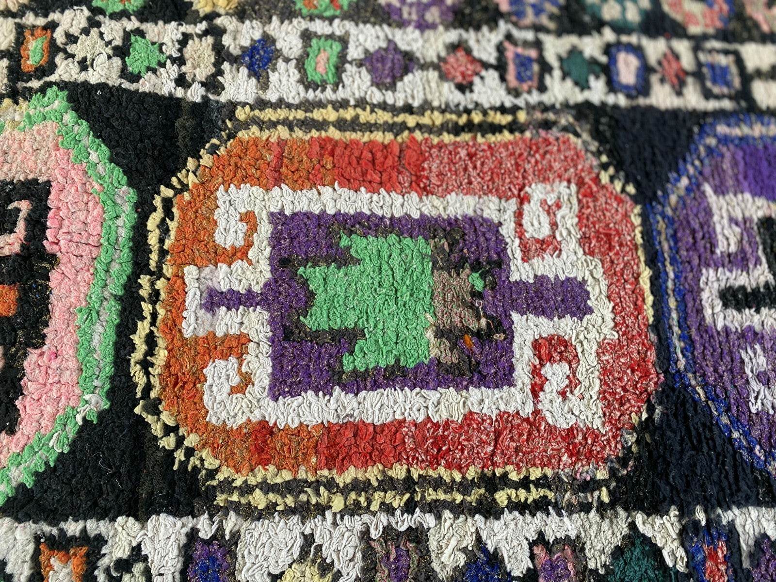 Vintage Kurdish Herki Rug | Tribal Handmade Farmhouse Antique Wool Runner Carpet