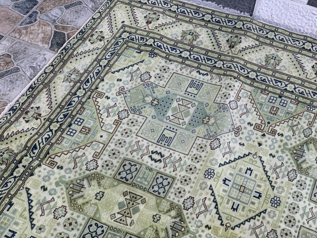 Vintage Turkish Anatolian Area Rug - Handmade 1960s | Rare Oushak Tribal Carpet