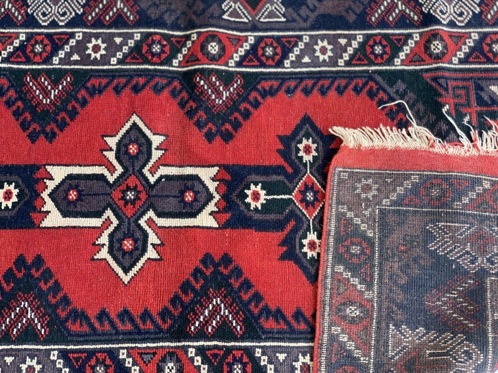 Vintage Turkish Rug | Antique Tribal Handmade Wool Farmhouse Carpet 4 x 6.14 ft