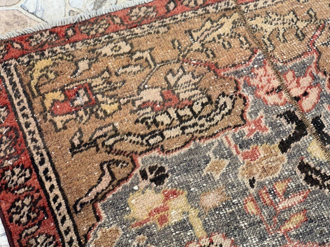 Vintage Armenian Tribal Rug | 3x6 ft | Antique Kurdish Wool Handmade Area Rug