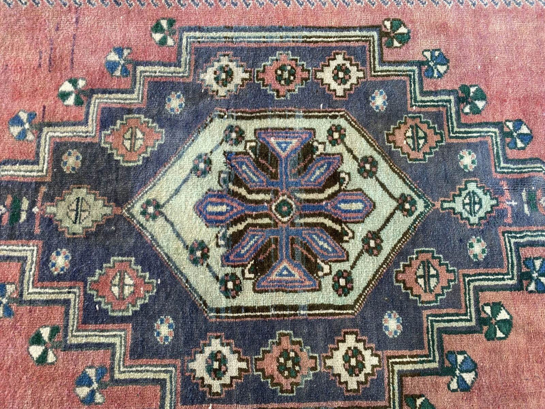 Vintage Turkish Oushak Rug | Anatolian Antique Tribal Hand-Knotted Wool 1960s