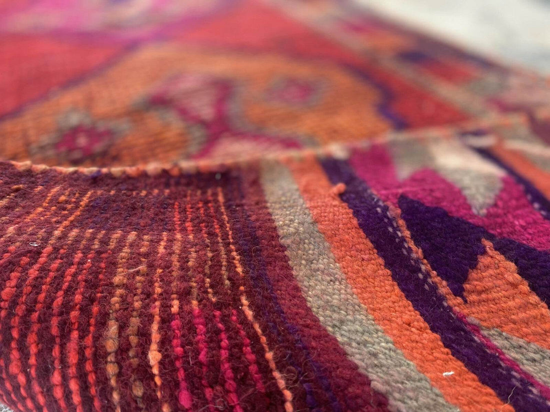 Kurdish Herki Rug | Handmade 1960s Vintage Wool Kilim - Antique Farmhouse Tribal