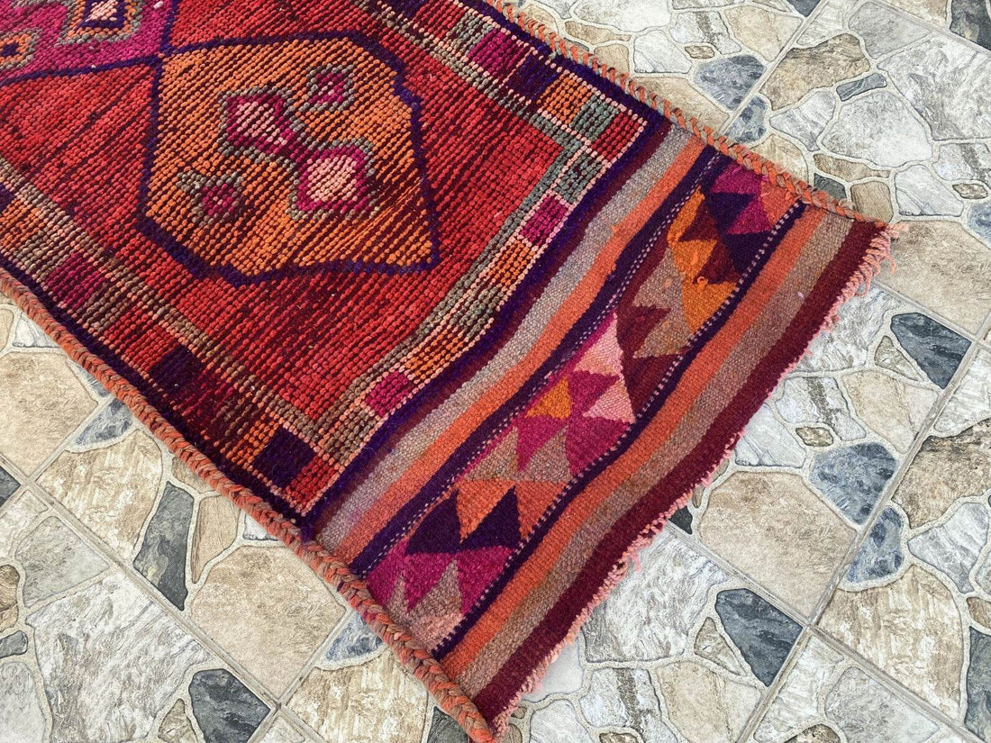 Kurdish Herki Rug | Handmade 1960s Vintage Wool Kilim - Antique Farmhouse Tribal