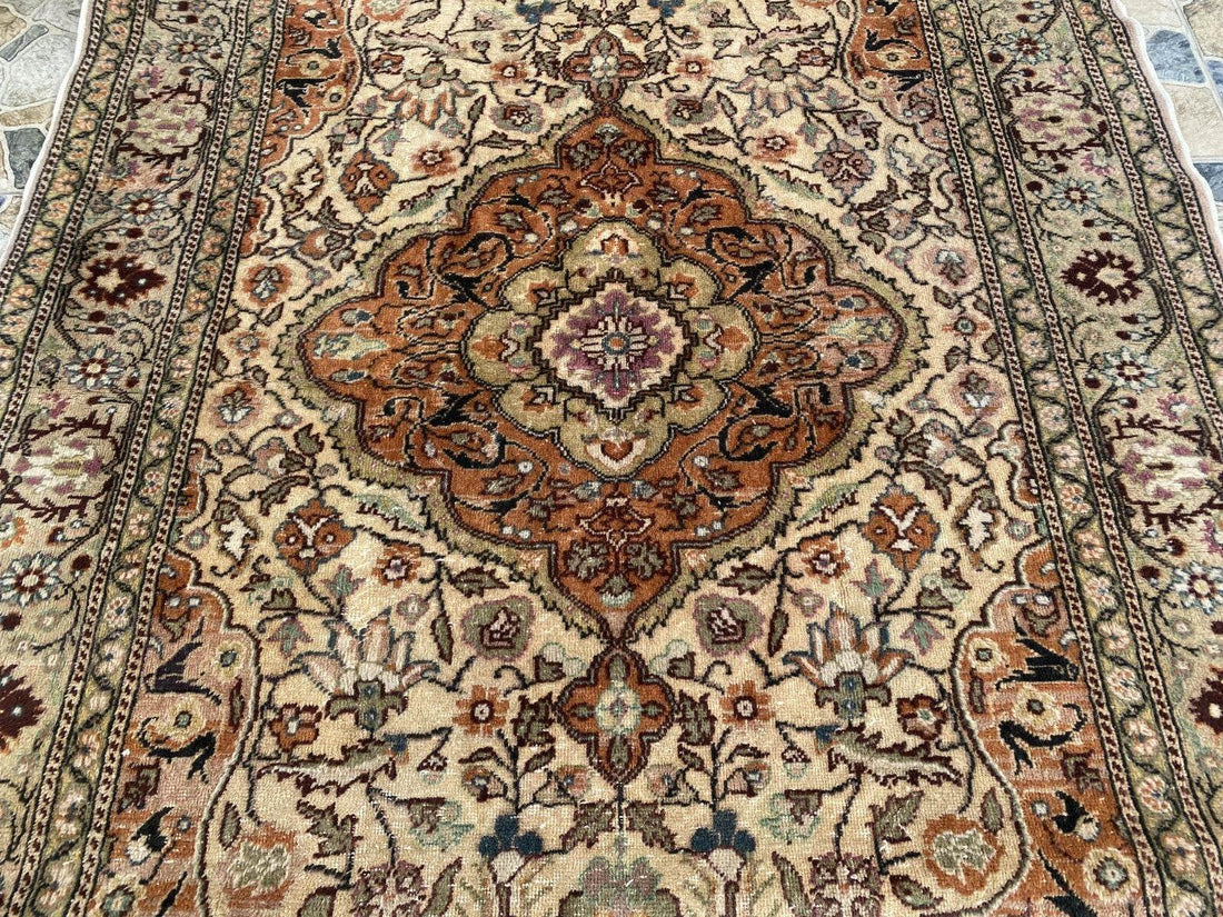 Handmade Turkish Vintage Area Rug, 1970s Antique Wool Tribal Farmhouse Carpet