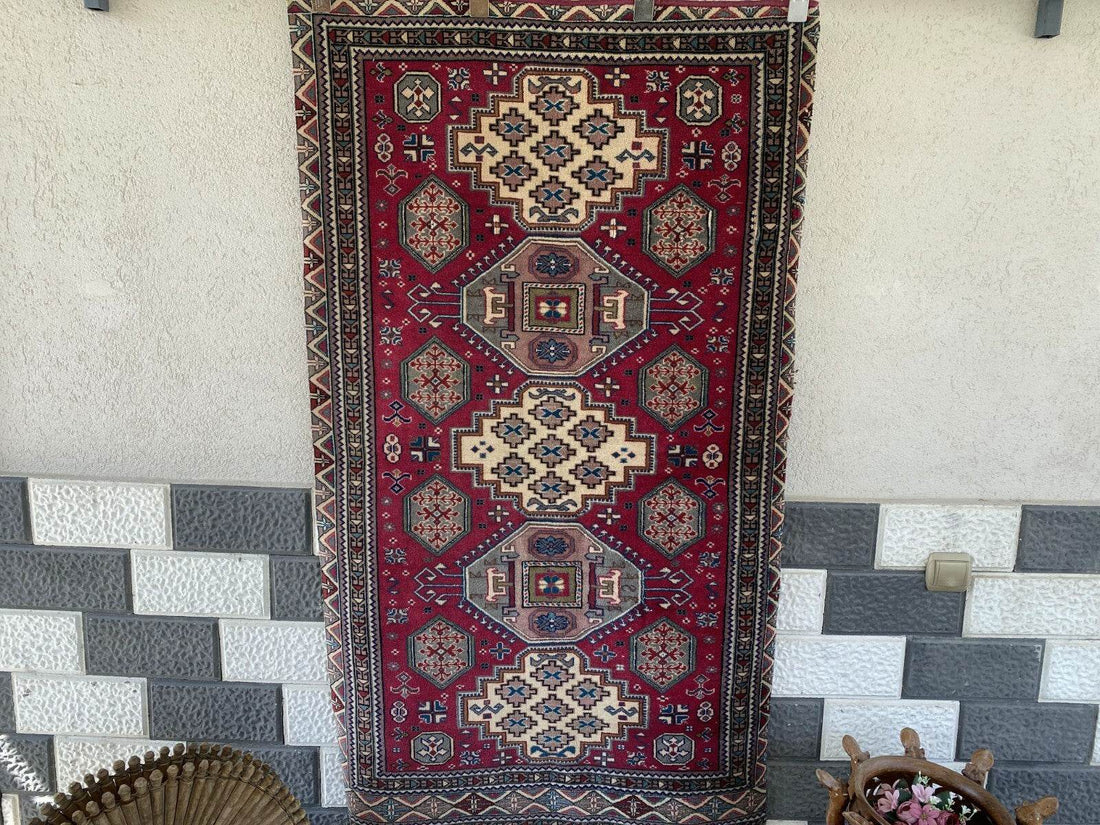 Vintage Turkish Oushak Rug | 3x5.1 ft | Wool Antique Tribal Handmade Area Rug