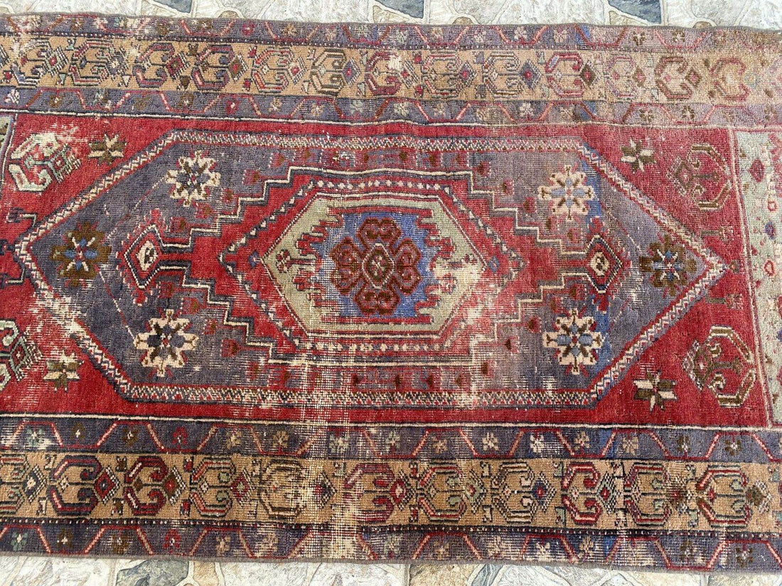Vintage Turkish Oushak Rug | Antique Tribal Handmade Wool Farmhouse 3 x 6 ft