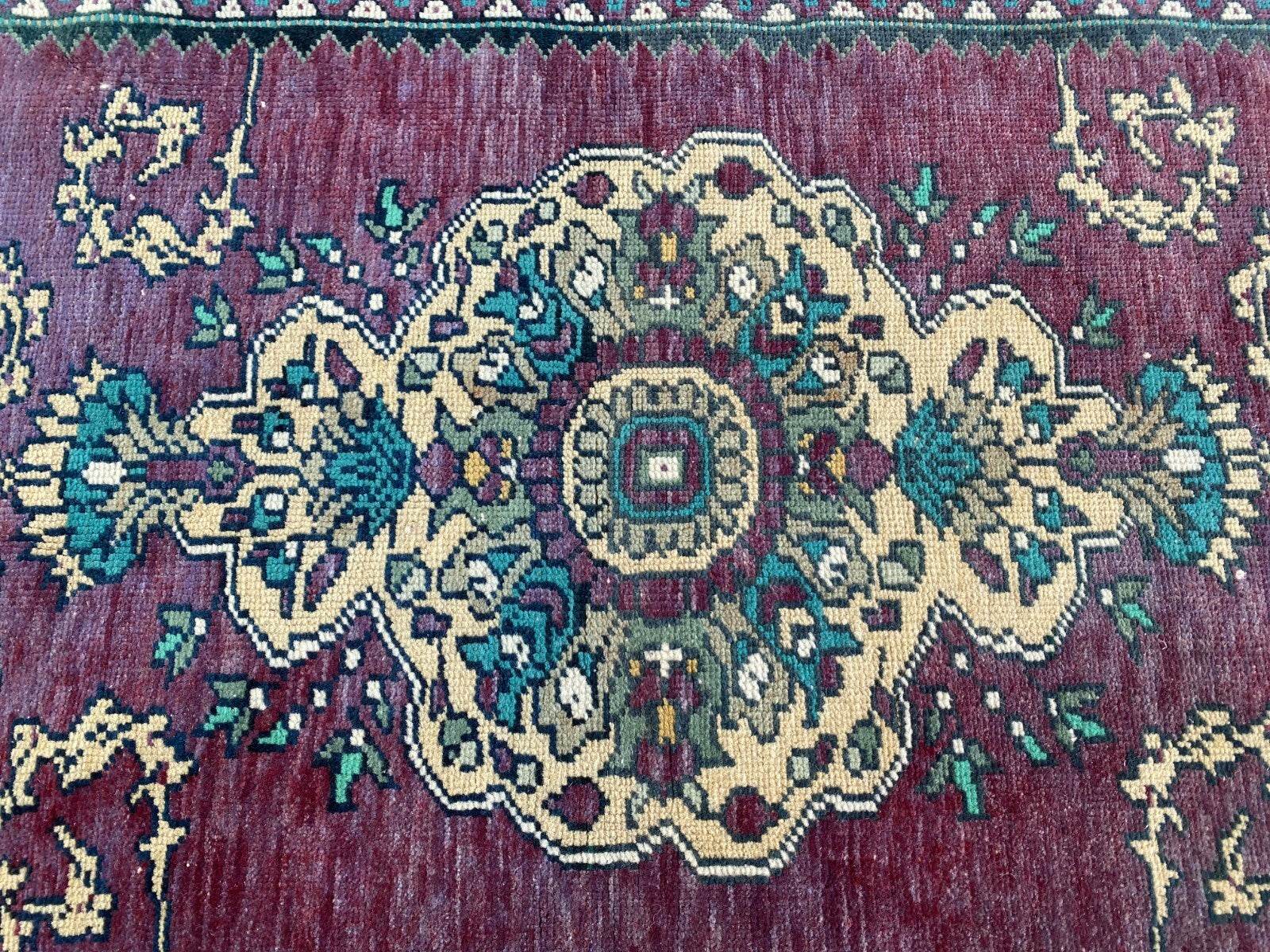 Handmade Turkish Vintage Rug | 1960s Tribal Wool Farmhouse Antique Runner Carpet