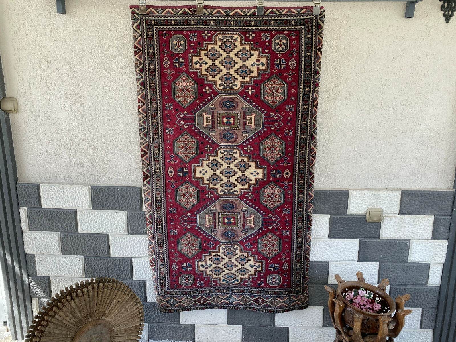 Vintage Turkish Oushak Rug | 3x5.1 ft | Wool Antique Tribal Handmade Area Rug