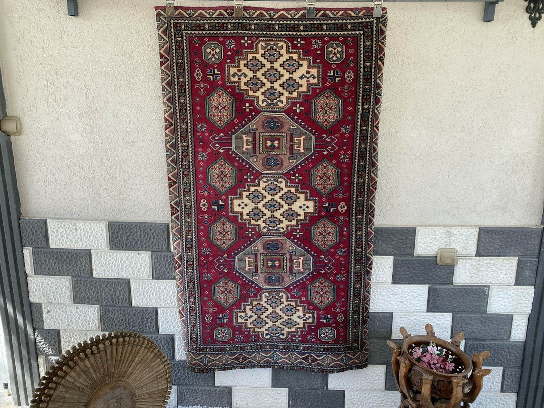 Vintage Turkish Oushak Rug | 3x5.1 ft | Wool Antique Tribal Handmade Area Rug