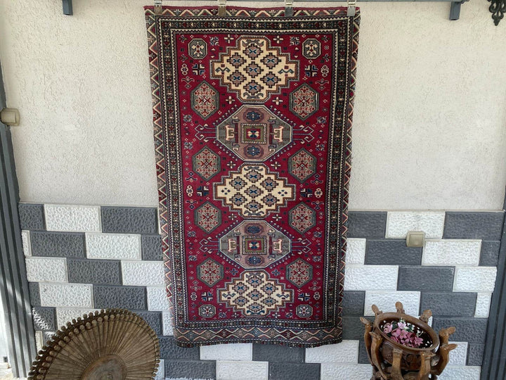 Vintage Turkish Oushak Rug | 3x5.1 ft | Wool Antique Tribal Handmade Area Rug