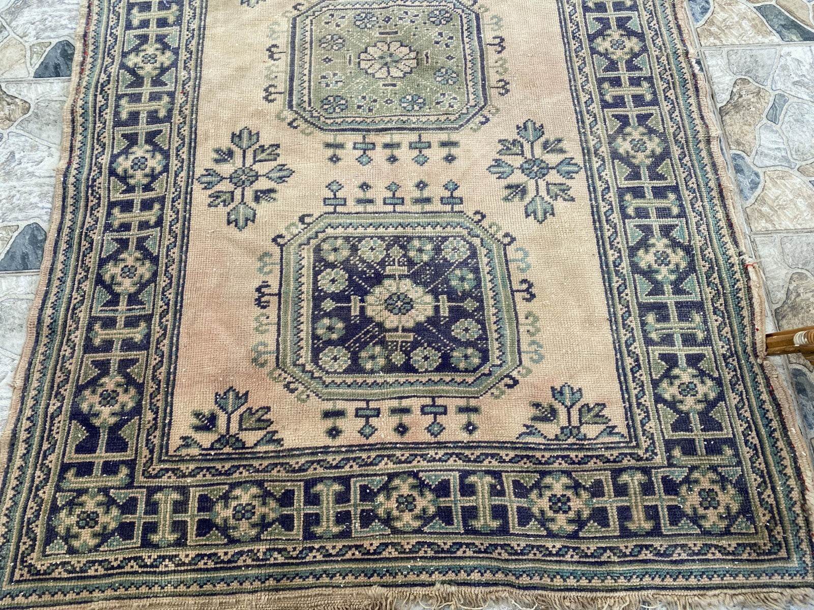Vintage Turkish Oushak Runner | 4.33 x 9.18 ft | Hand-Knotted Wool Farmhouse Rug