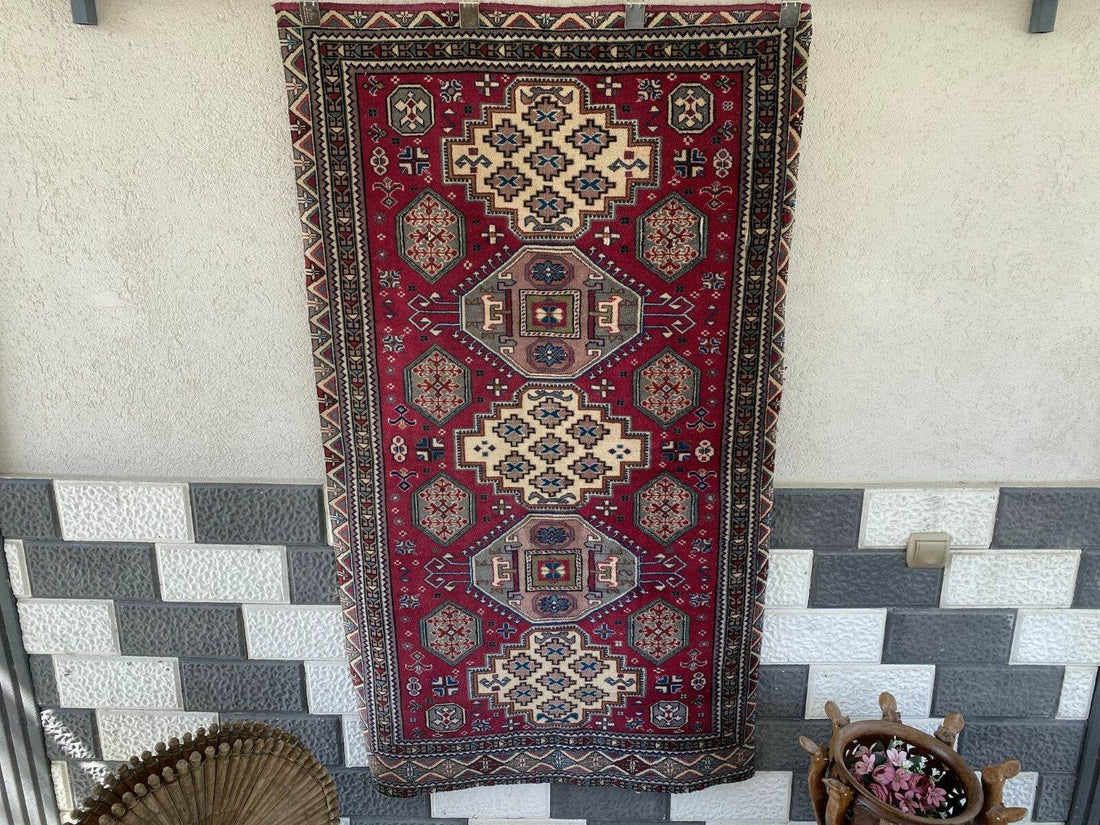 Vintage Turkish Oushak Rug | 3x5.1 ft | Wool Antique Tribal Handmade Area Rug