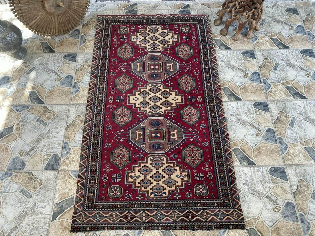 Vintage Turkish Oushak Rug | 3x5.1 ft | Wool Antique Tribal Handmade Area Rug