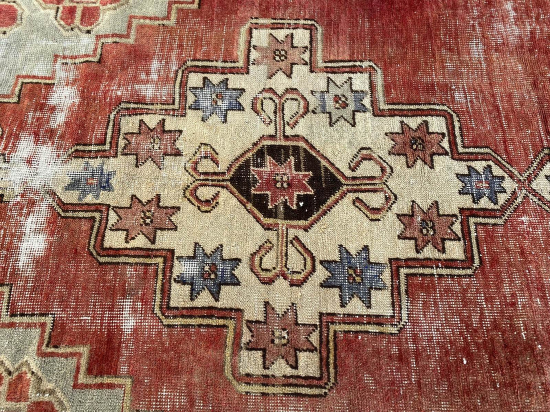 Vintage Turkish Oushak Rug | 5x9 ft | Wool Antique Tribal Handmade Area Rug |