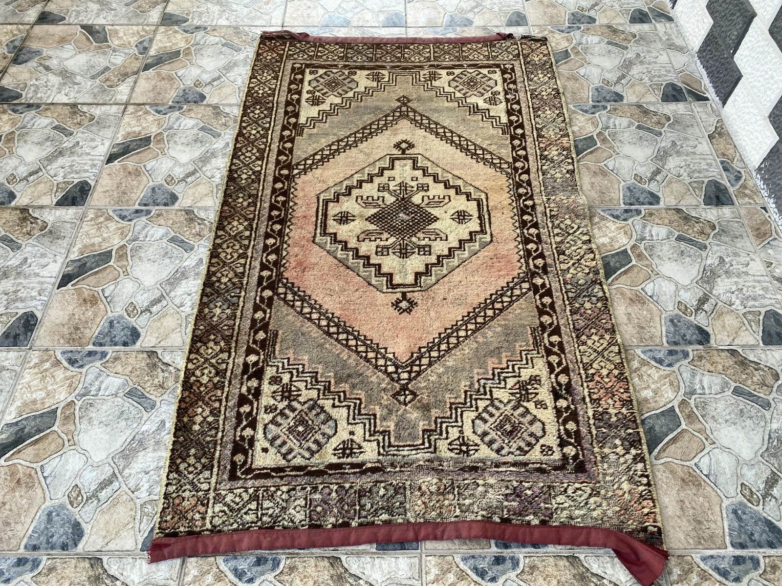 Vintage Turkish Oushak Rug | Anatolian Antique Tribal Hand-Knotted Wool Carpet