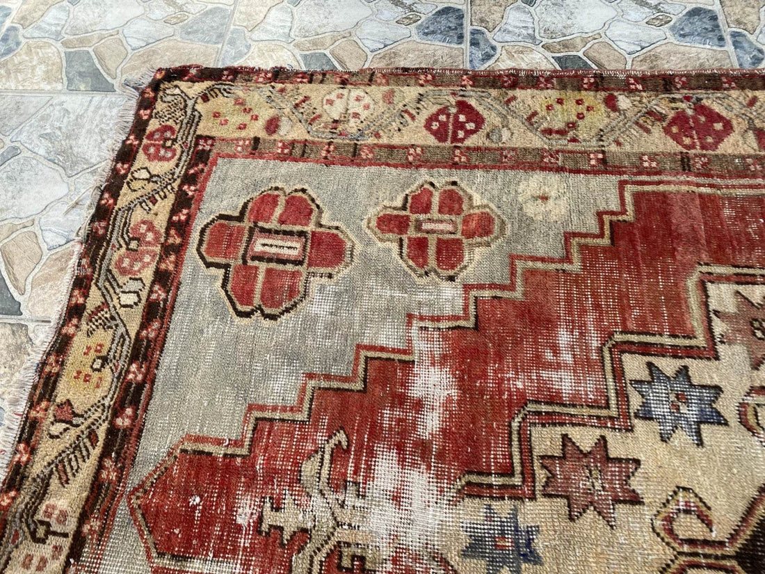 Vintage Turkish Oushak Rug | 5x9 ft | Wool Antique Tribal Handmade Area Rug |