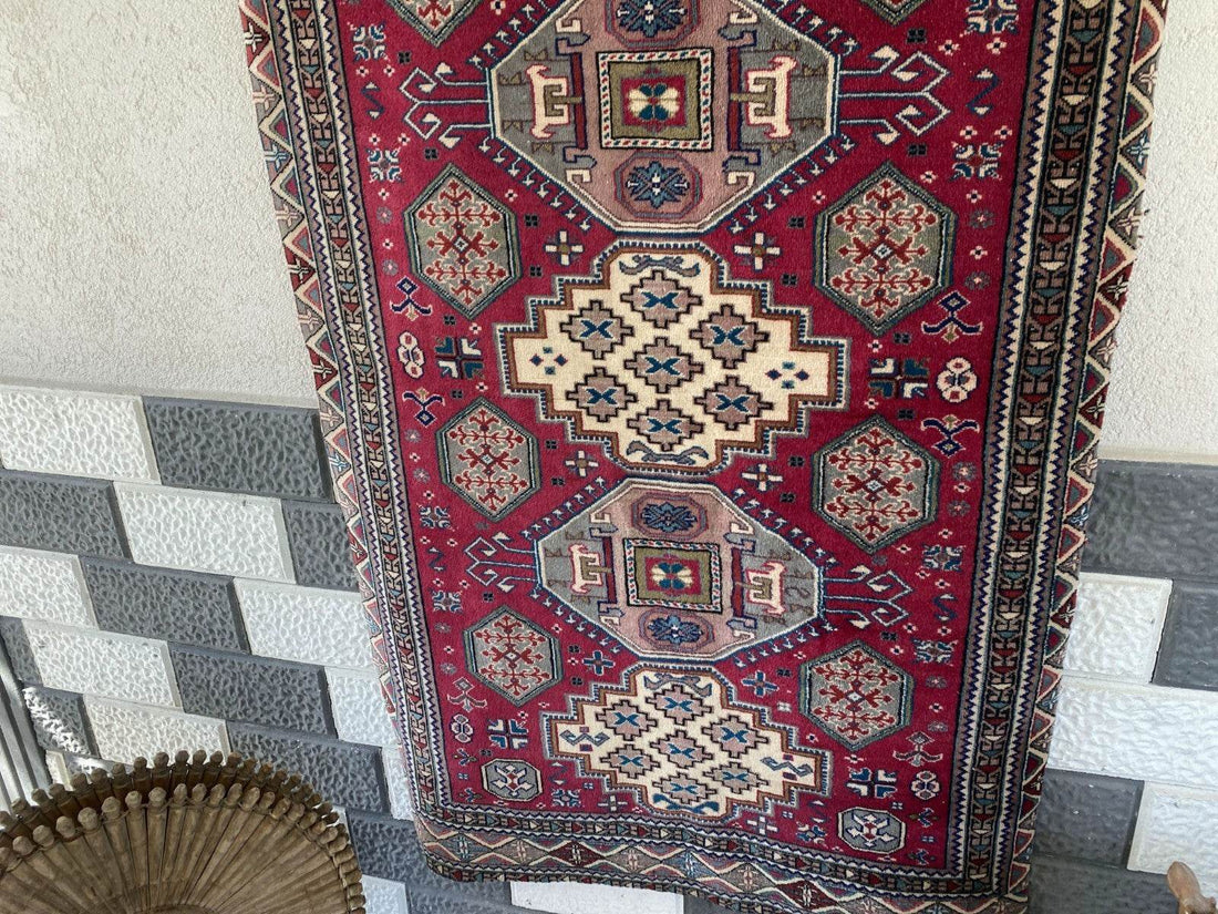 Vintage Turkish Oushak Rug | 3x5.1 ft | Wool Antique Tribal Handmade Area Rug