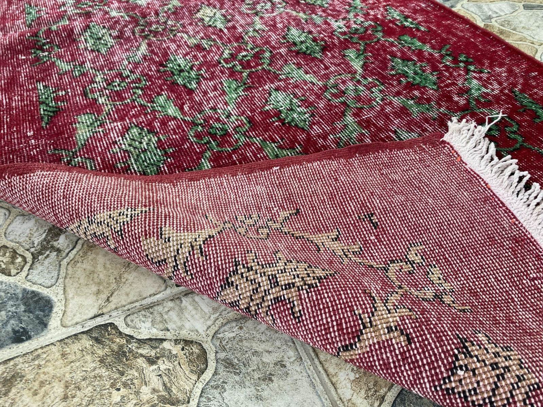 Vintage Turkish Runner Rug | 2.7x6.7ft Wool Handmade Anatolian Village Hallway