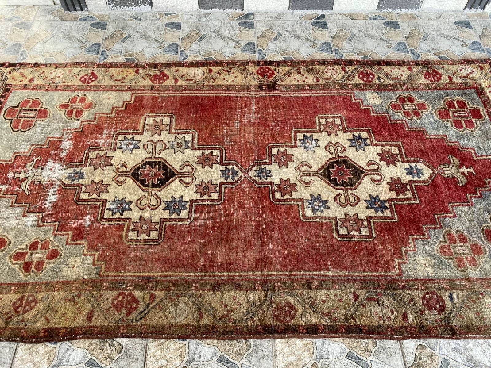Vintage Turkish Oushak Rug | 5x9 ft | Wool Antique Tribal Handmade Area Rug |