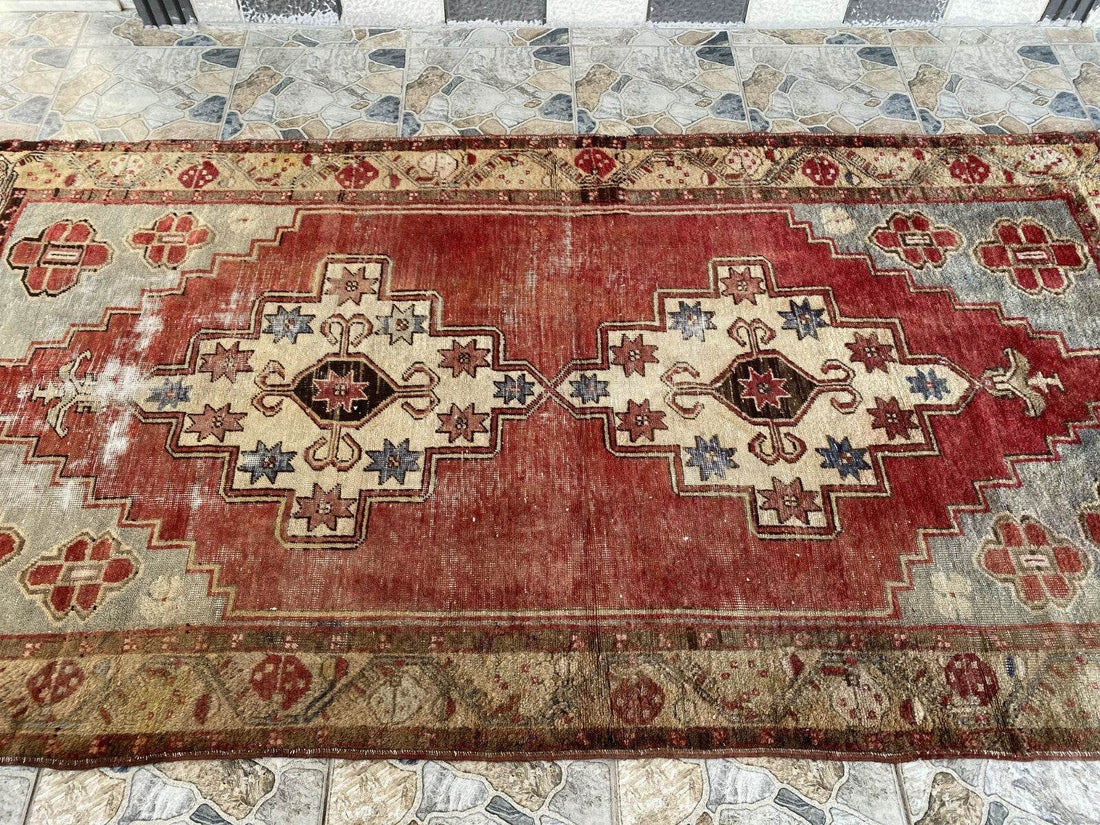 Vintage Turkish Oushak Rug | 5x9 ft | Wool Antique Tribal Handmade Area Rug |