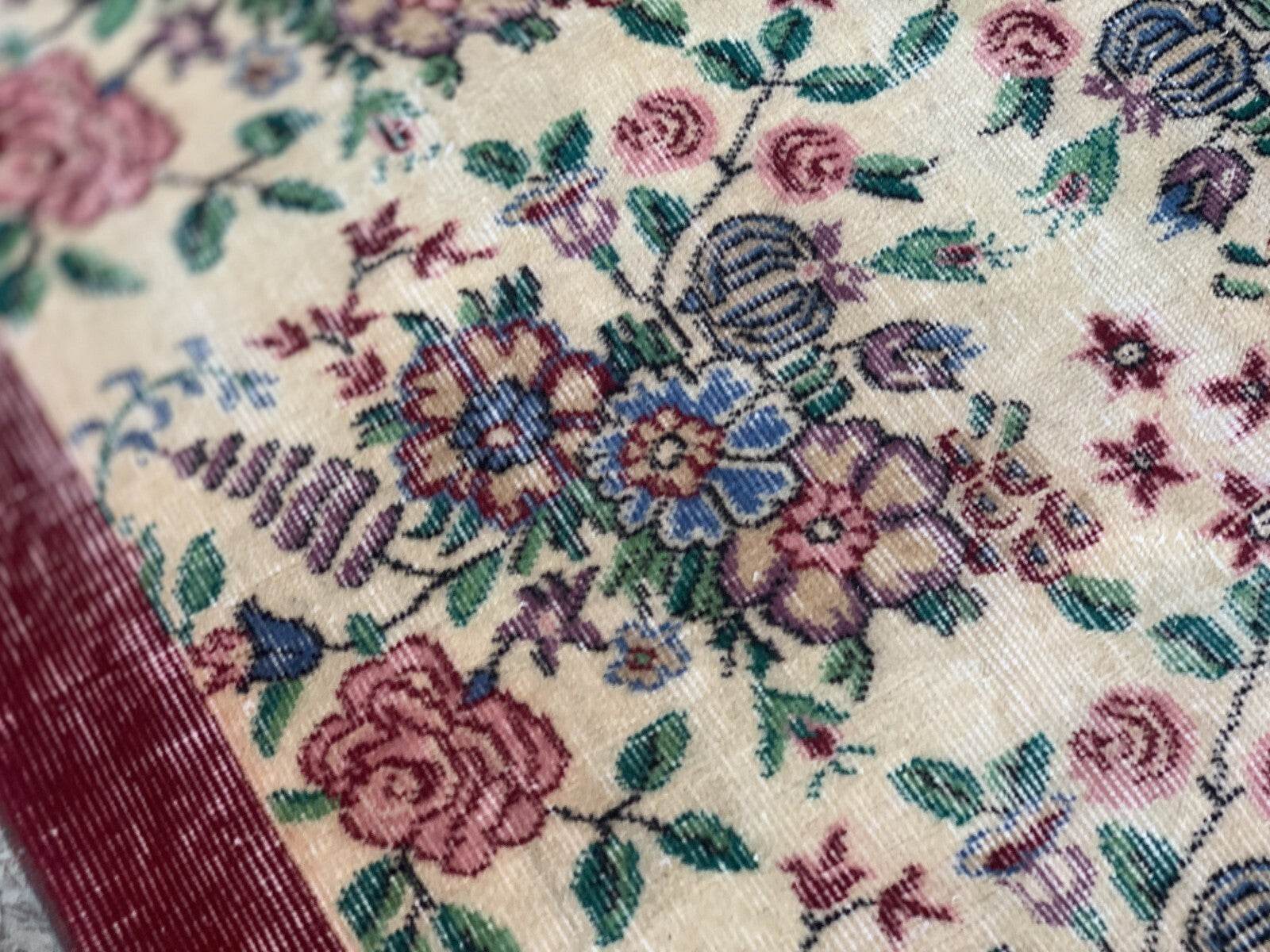 Vintage Turkish Rug | Oushak Handmade Wool Farmhouse Carpet Antique 3.3 x 5.2 ft