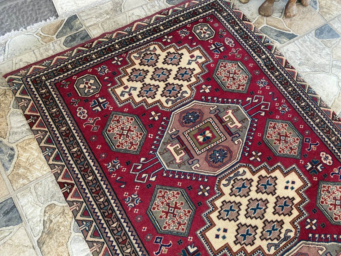 Vintage Turkish Oushak Rug | 3x5.1 ft | Wool Antique Tribal Handmade Area Rug