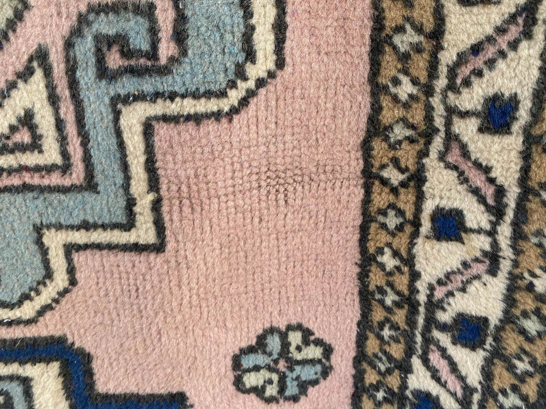 Vintage Rug | Farmhouse Antique Wool Anatolian Runner Handmade Turkish 2.7x6.3ft