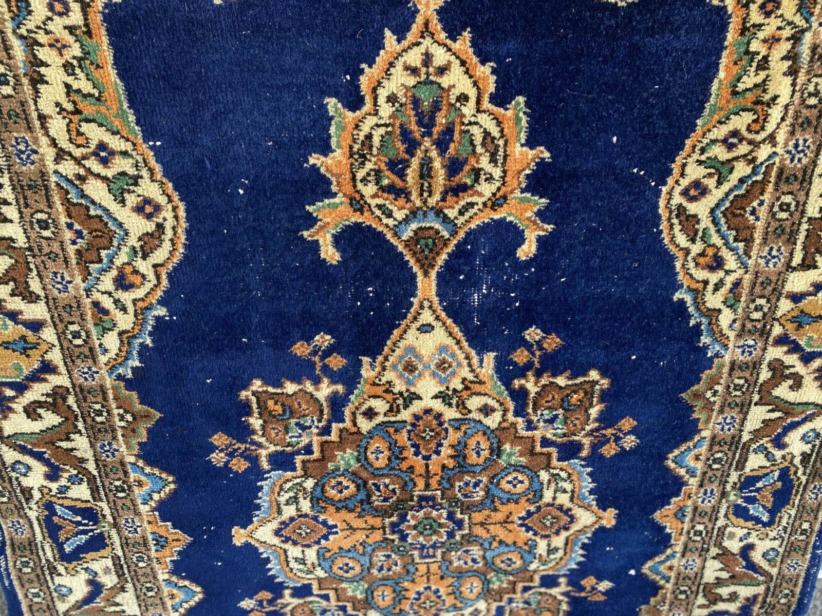 Vintage Turkish Oushak Rug, 4 x 7 ft Handmade Wool Antique Tribal Area Wool Rug