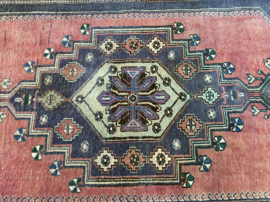 Vintage Turkish Oushak Rug | Anatolian Antique Tribal Hand-Knotted Wool 1960s
