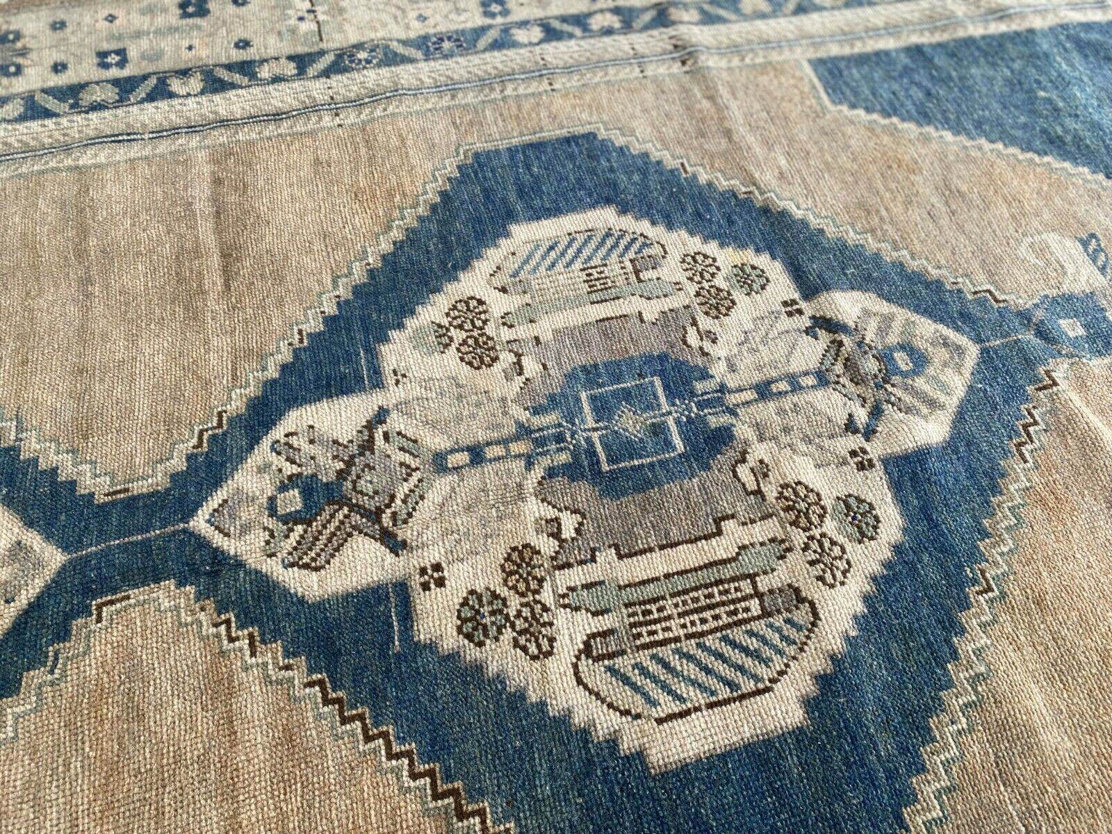 Vintage Turkish Rug | Farmhouse Handmade Wool Farmhouse Carpet Antique 5x11 ft