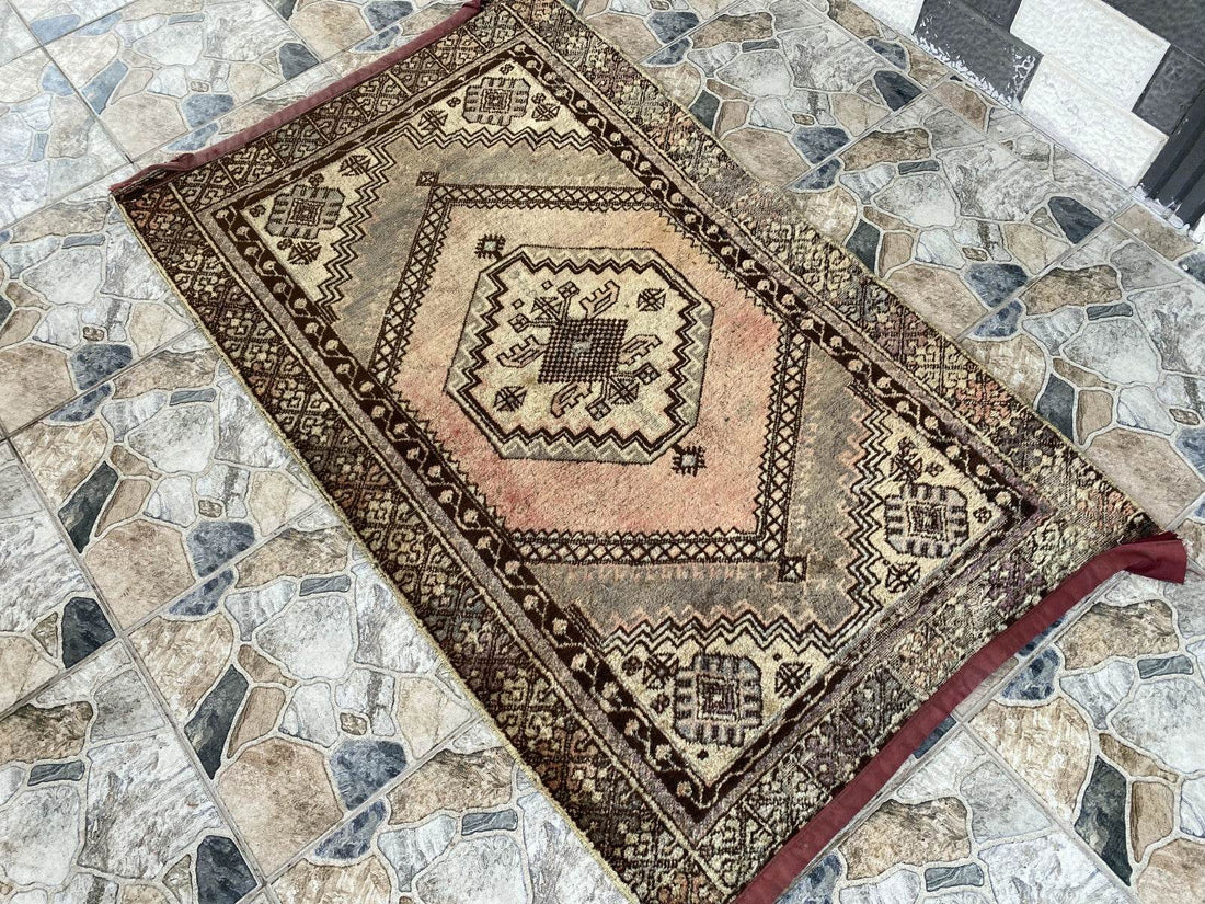 Vintage Turkish Oushak Rug | Anatolian Antique Tribal Hand-Knotted Wool Carpet