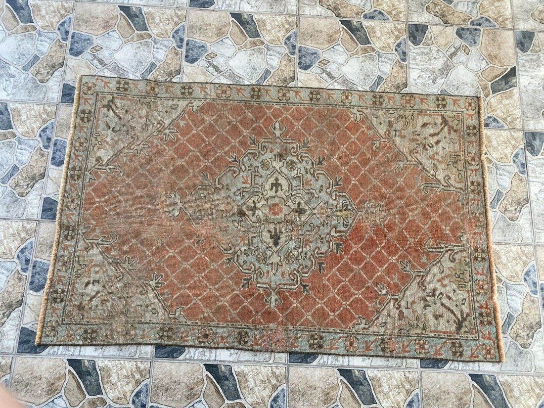 Vintage Turkish Oushak Rug | Anatolian Antique Brown Hand-Knotted Wool Area Rug