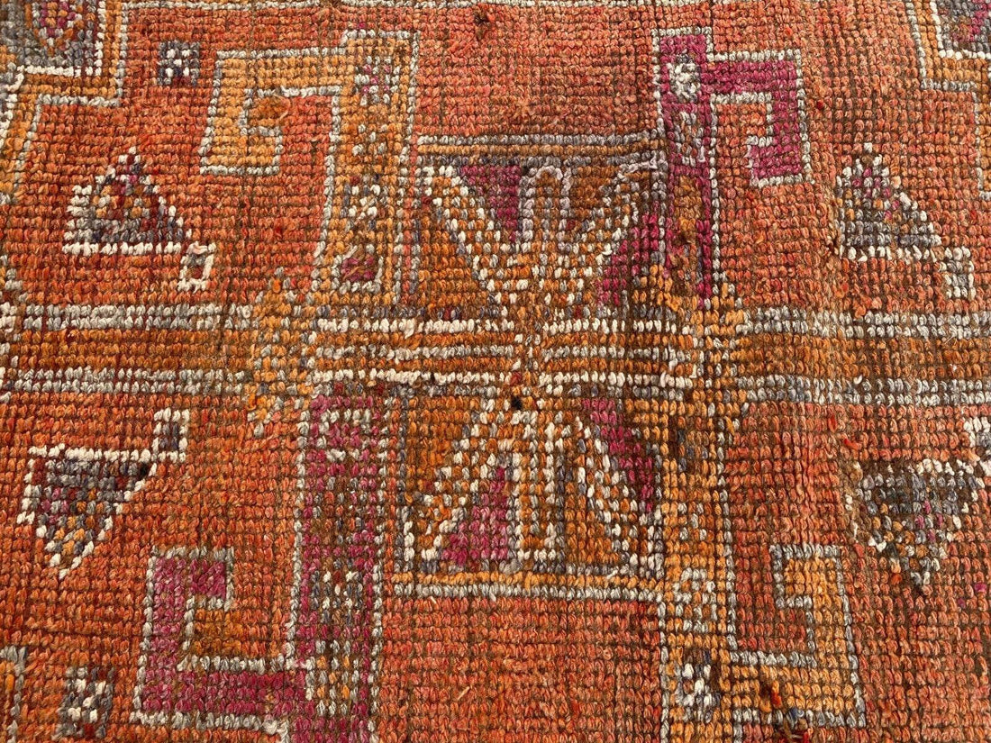 Vintage Kurdish Rug | Tribal Hand-knotted Wool Farmhouse Herki Antique 3 x 11 ft