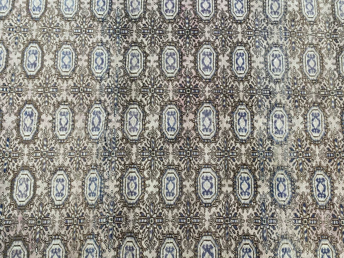 Vintage Oushak Farmhouse Rug, Turkish Anatolian Handknotted Wool Runner 3x9 ft