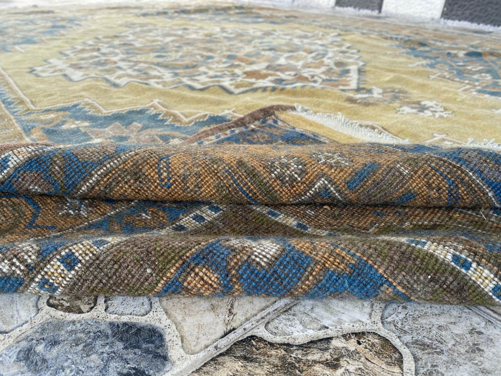 Vintage Turkish Oushak Rug | Anatolian Antique Taspinar Hand-Knotted Wool 1960s 6x8 ft