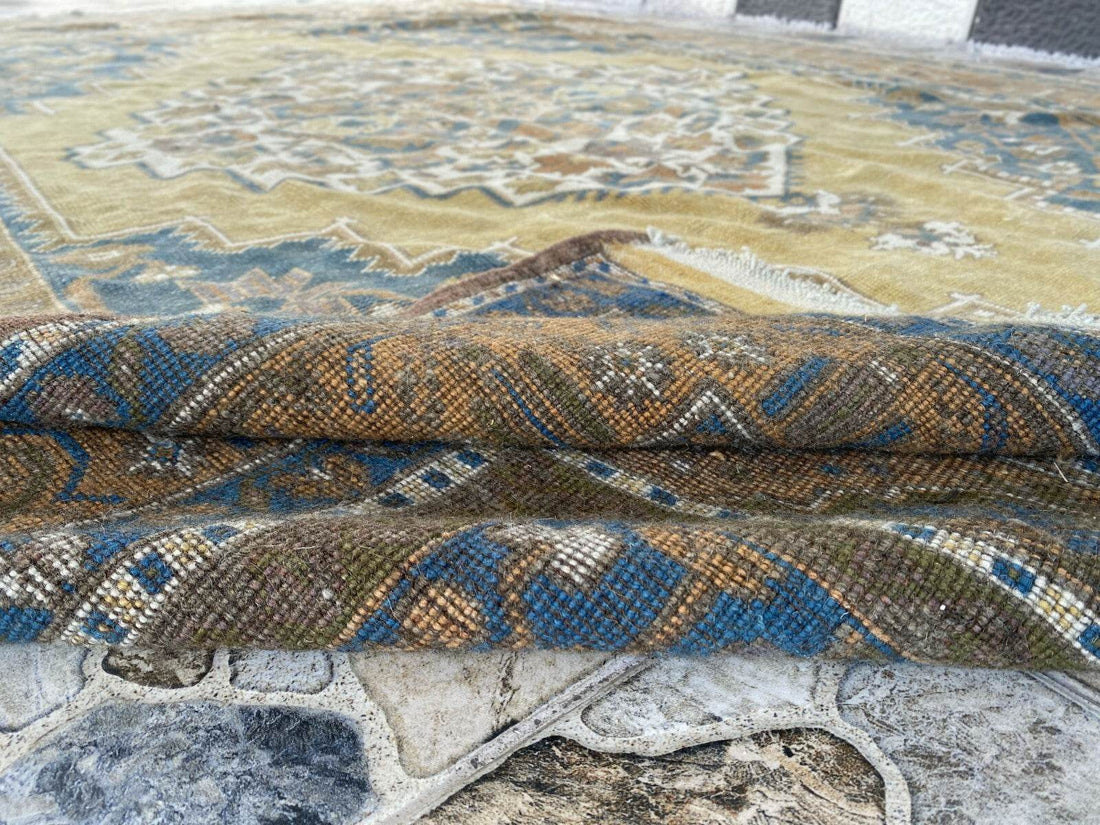 Vintage Turkish Oushak Rug | Anatolian Antique Taspinar Hand-Knotted Wool 1960s 6x8 ft