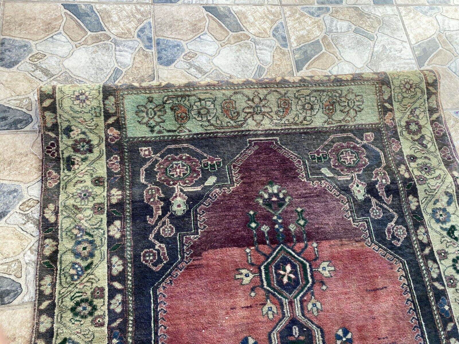 Vintage Turkish Oushak Rug | Anatolian Antique Tribal Hand-Knotted Wool 1960s