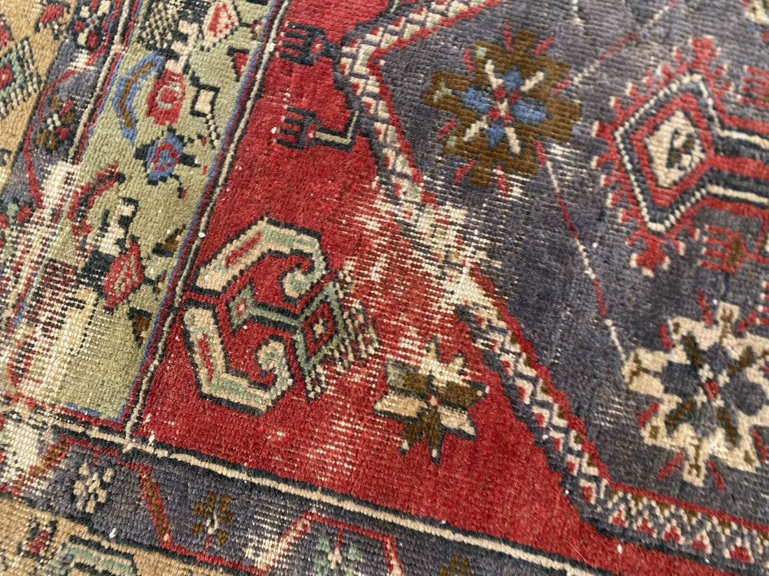 Vintage Turkish Oushak Rug | Antique Tribal Handmade Wool Farmhouse 3 x 6 ft