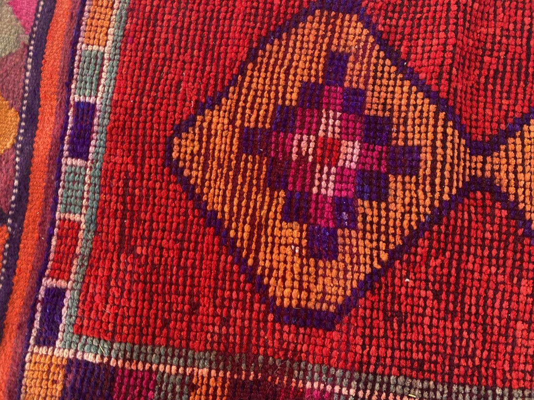 Kurdish Herki Rug | Handmade 1960s Vintage Wool Kilim - Antique Farmhouse Tribal